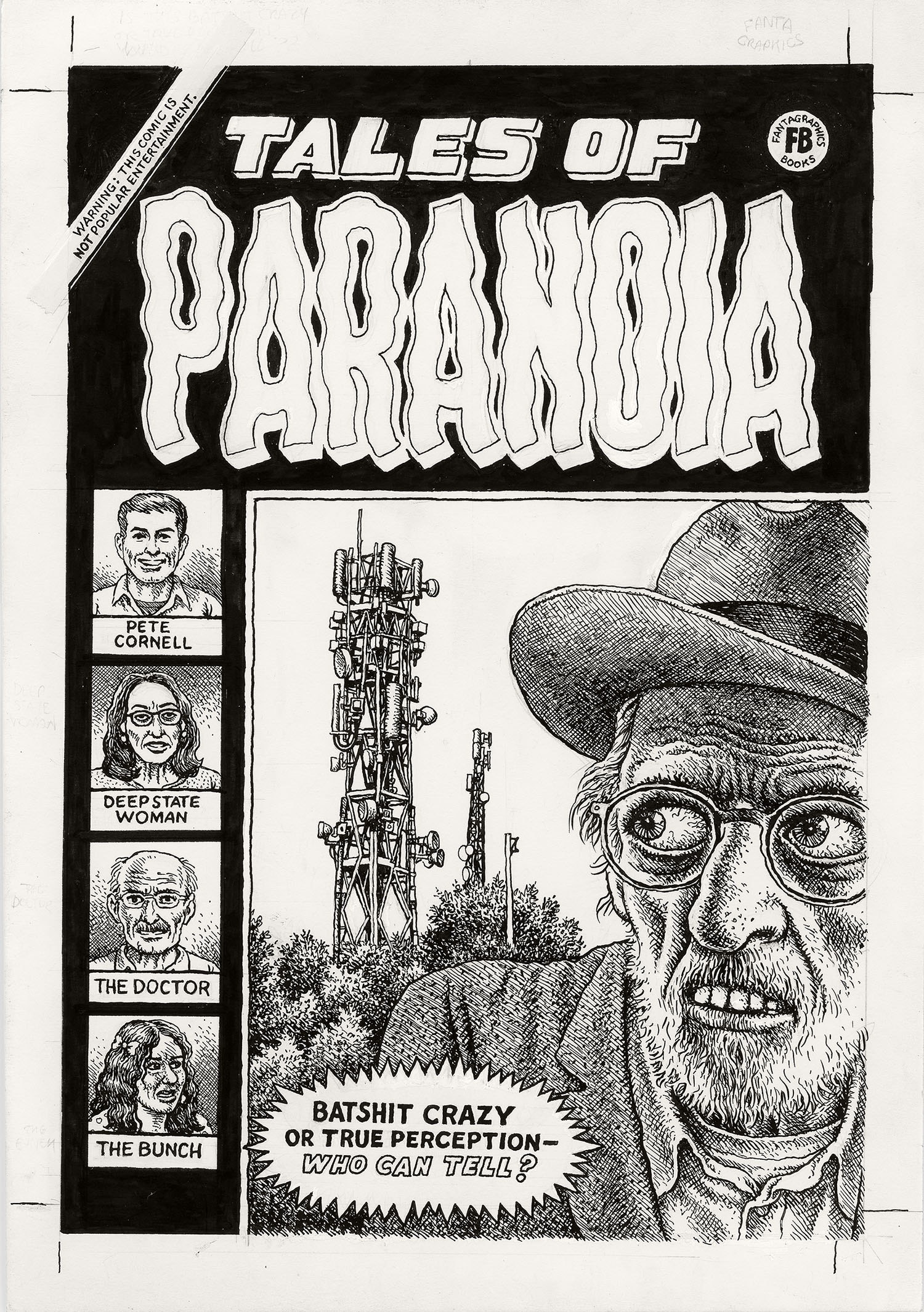 R. Crumb, cover ofTales of Paranoia , 2025. Photography courtesy of the artist, Paul Morris, and David Zwirner.