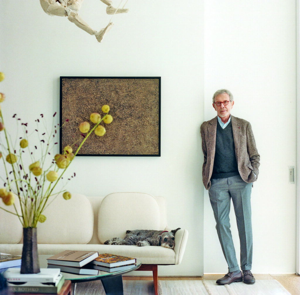 Portrait of Pace and 125 Newbury founder Arne Glimcher in his home by Tom Scanlan
