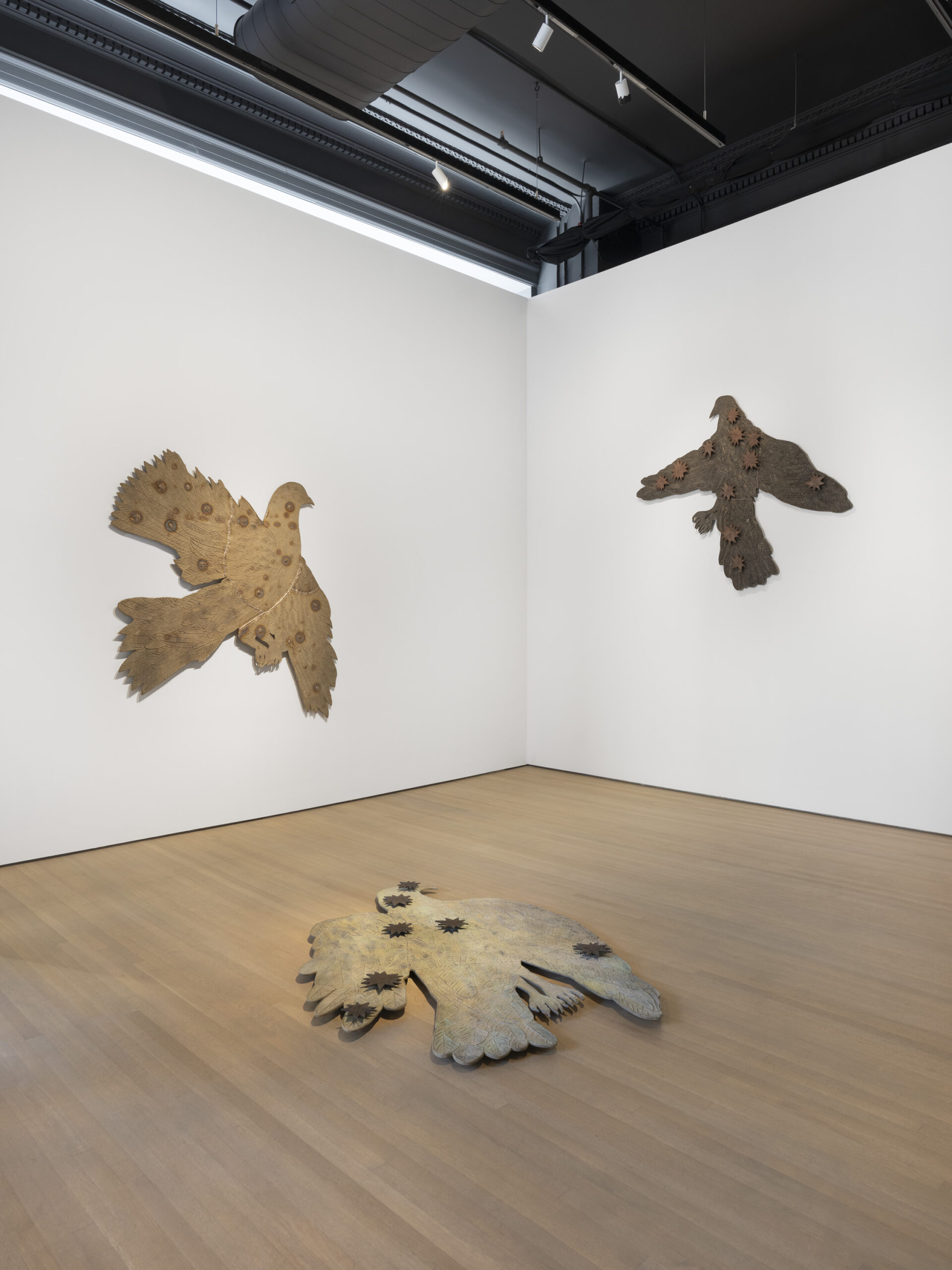 Installation view of "Kiki Smith: The Moon Watches the Earth by Peter Clough and courtesy of 125 Newbury