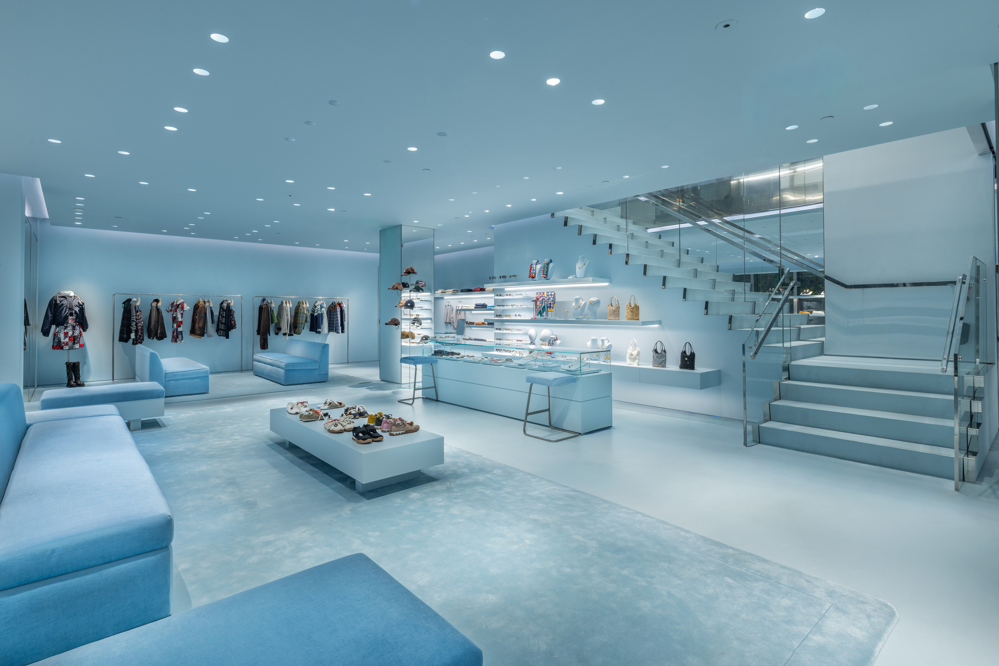 Miu Miu store, ready-to-wear, shoes, and bags