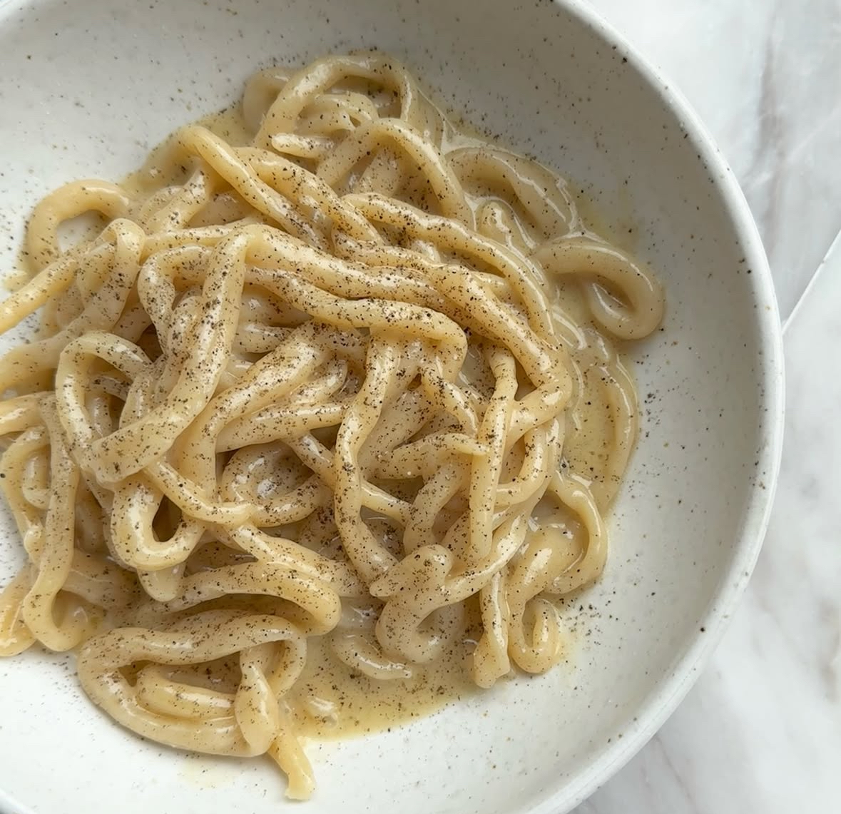 Pici Cacio e Pepe at Pasta