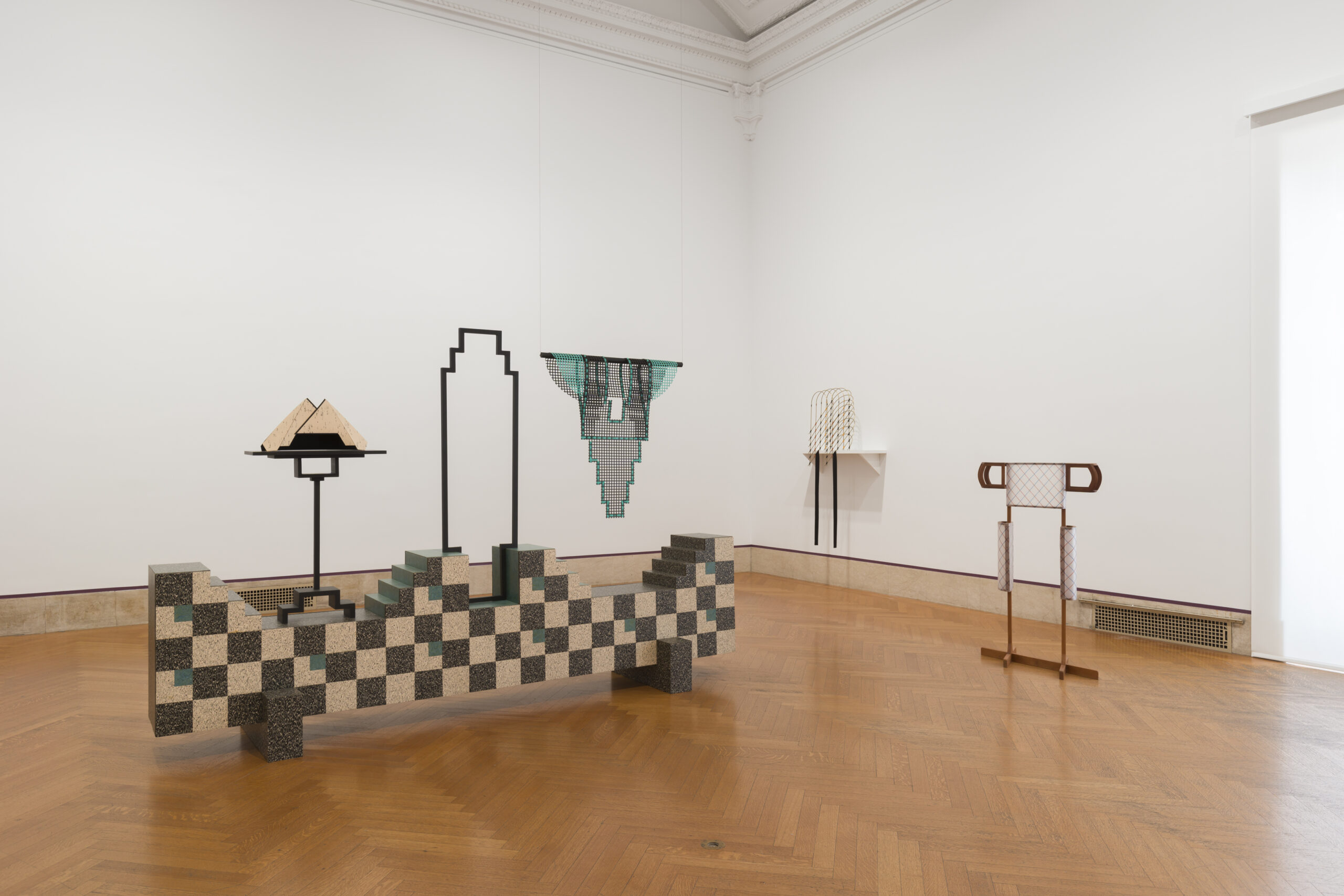 Installation view, Diane Simpson, Formal Wear, American Academy of Arts and Letters, 2025. 