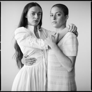 Hailey Gates and Alia Shawkat photographed by Brigitte Lacombe
