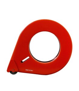 Metal tape dispenser.