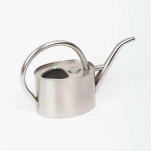 Silver watering can.