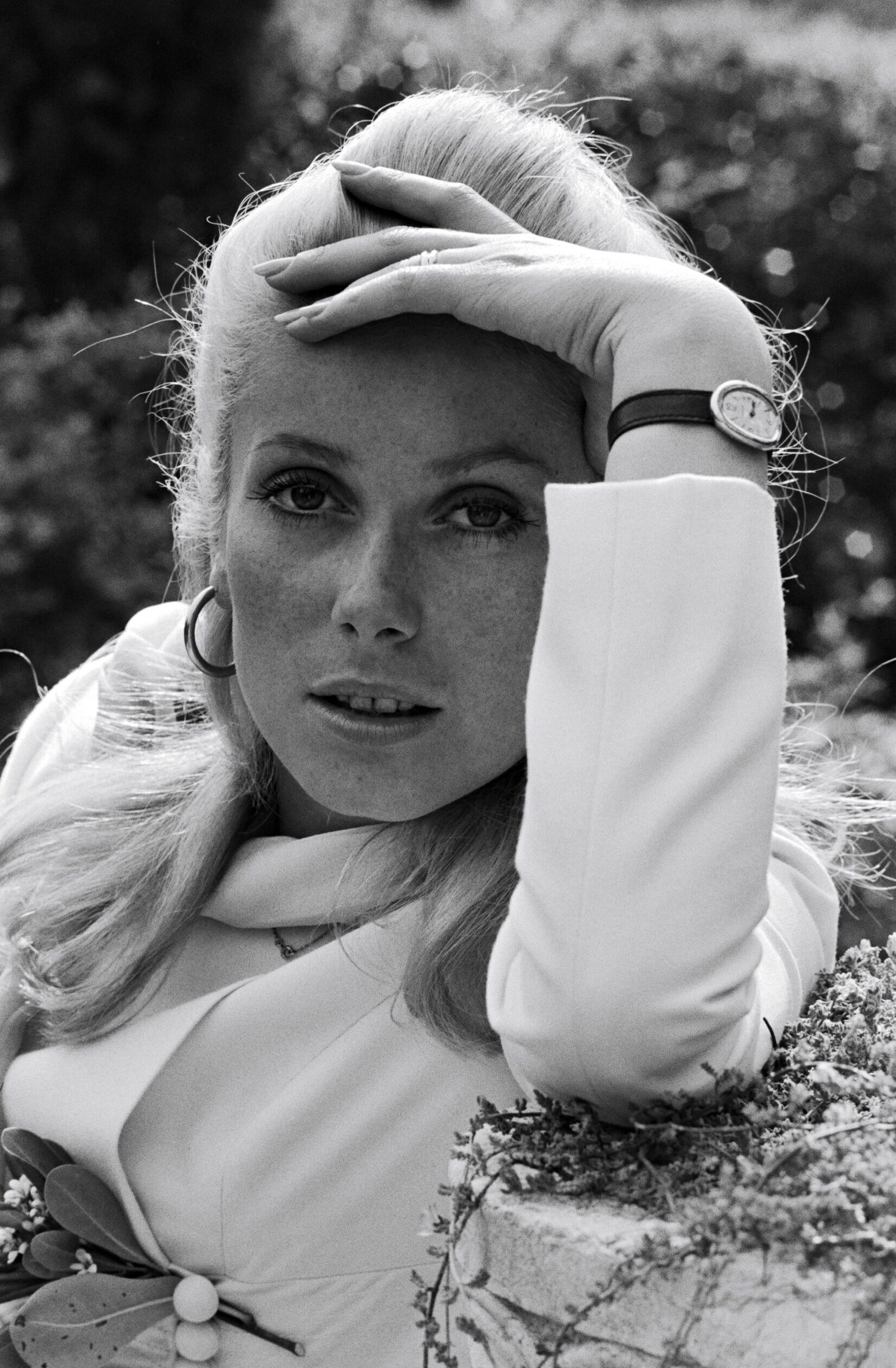 Catherine Deneuve wearing a Cartier Baignoire in Cannes, 1965, photography courtesy of Reporters Associes and Getty Images