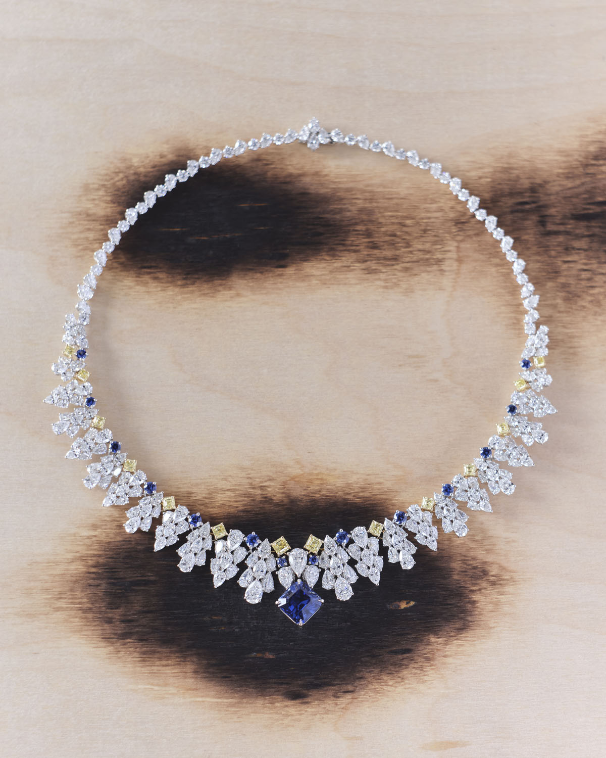 Talk to Me, Harry Winston Sapphire and Yellow Diamond Necklace
