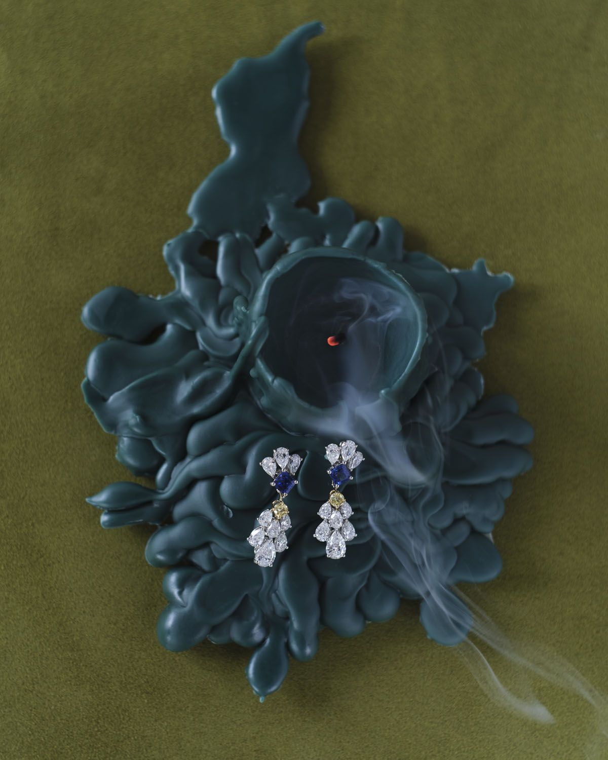 Talk to Me, Harry Winston Sapphire and Yellow Diamond Earrings