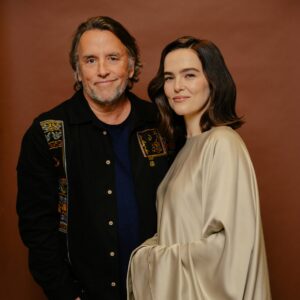 Portrait of director Richard Linklater and actress Zoey Deutch by photographer Gem Hale