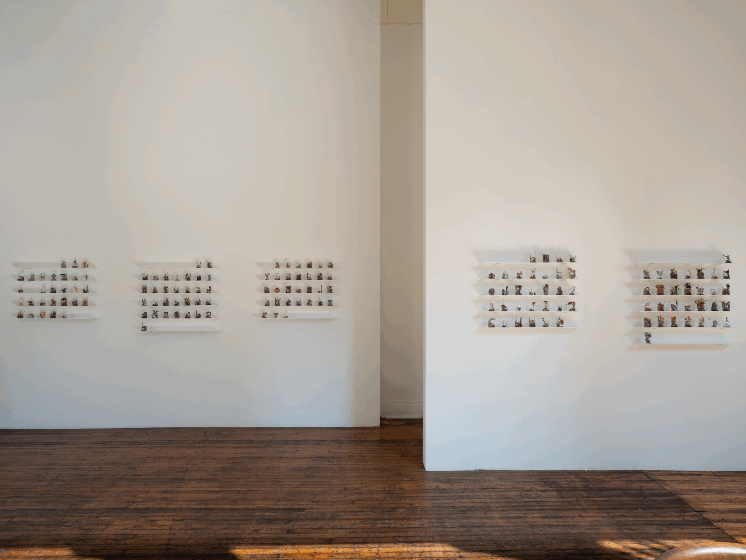 Installation view of Yuji Agematsu's "2023–2024," 2025, at the Judd Foundation