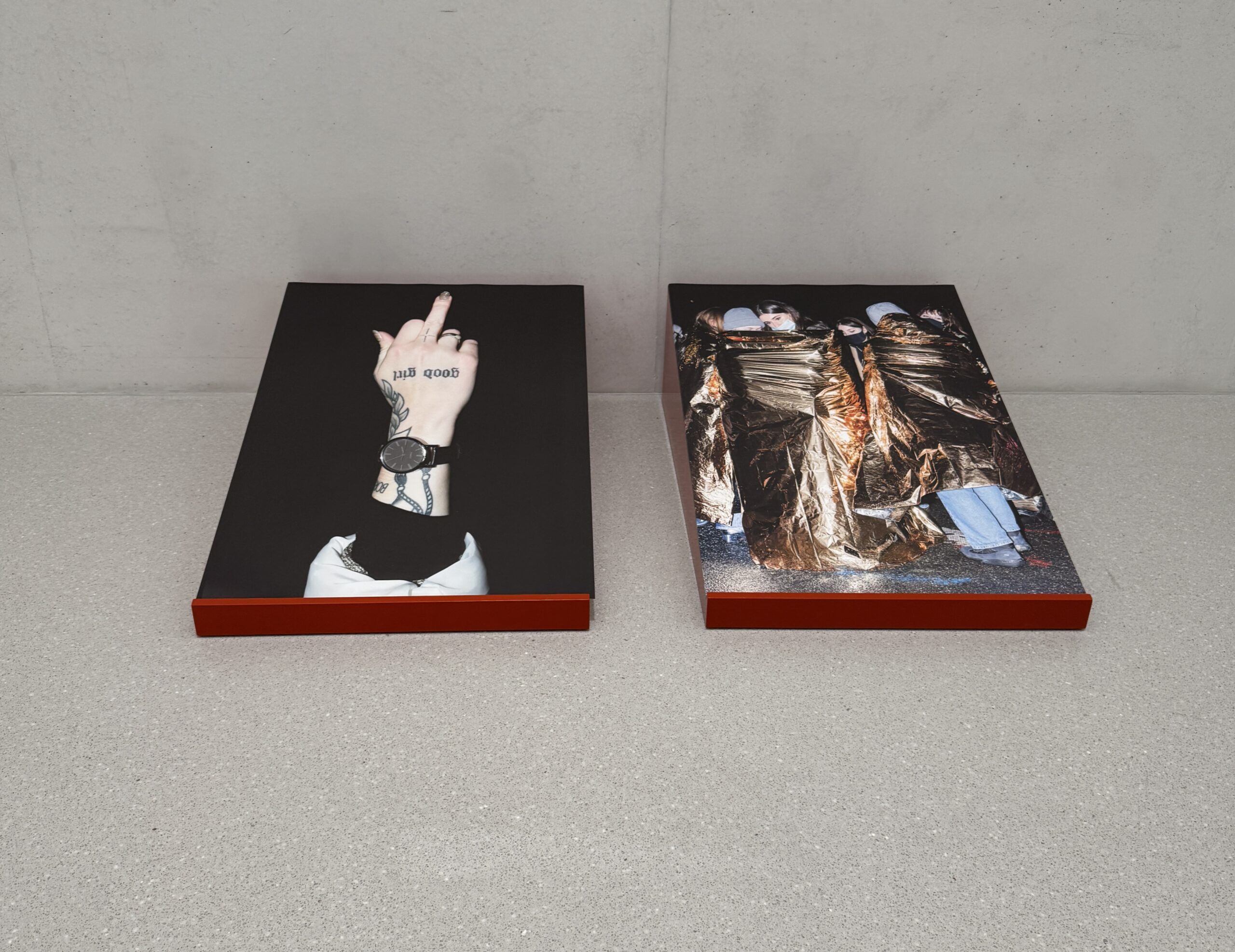 Archive of Public Protests posters in Polish Her Heart exhibition