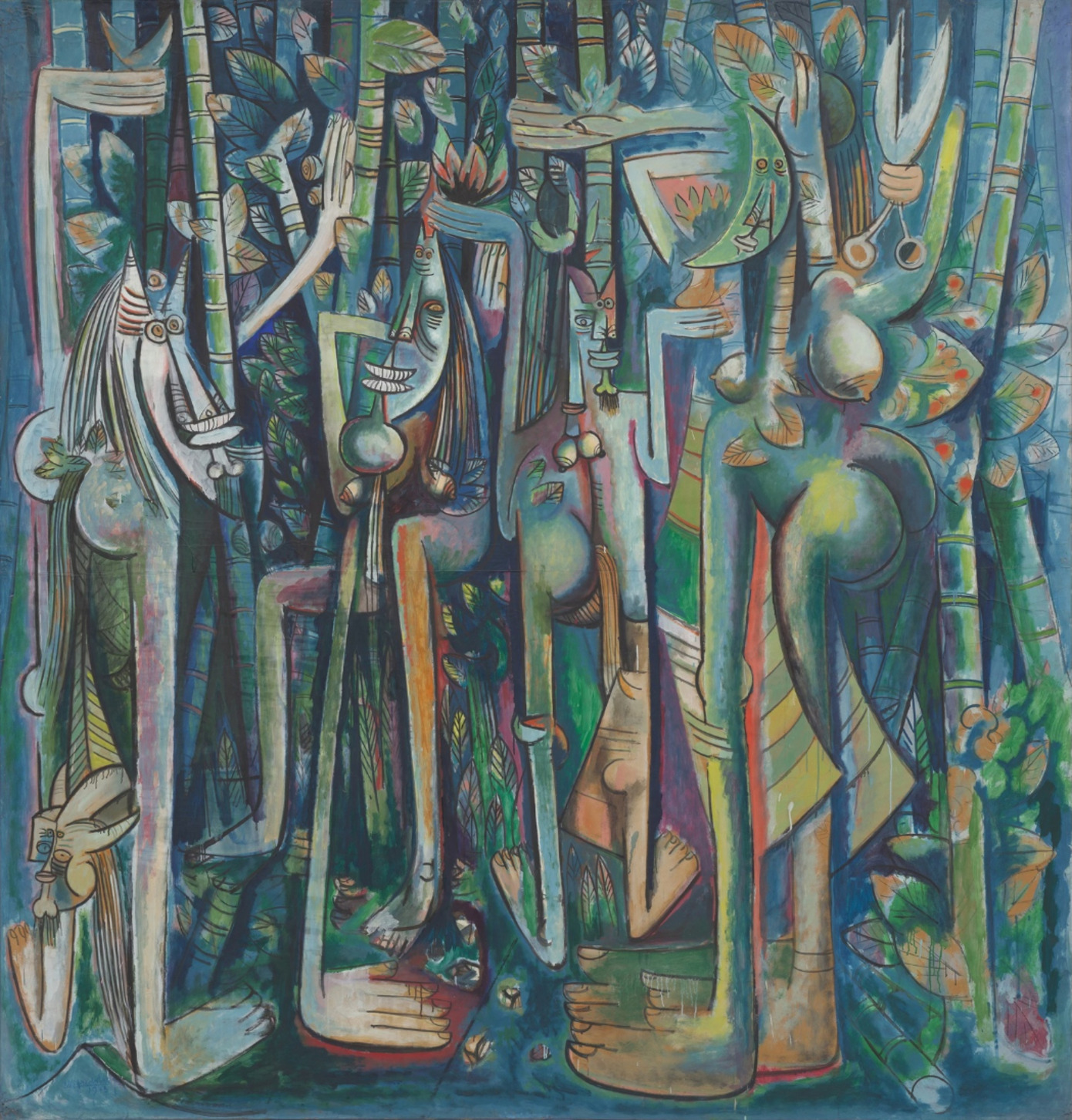 Wifredo Lam, La jungla (The Jungle), 1942-43, photography courtesy of the Museum of Modern Art