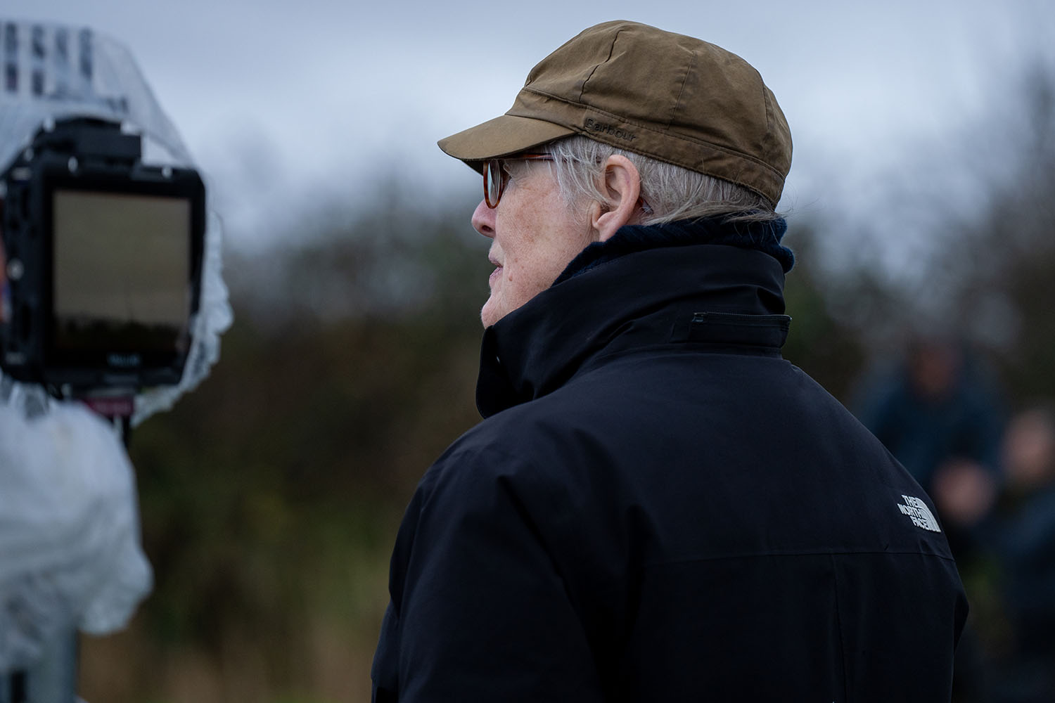 Director Phillipa Lowthorpe on the set of H is For Hawk