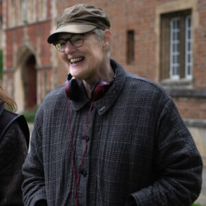 Director Phillipa Lowthorpe on the set of H is For Hawk