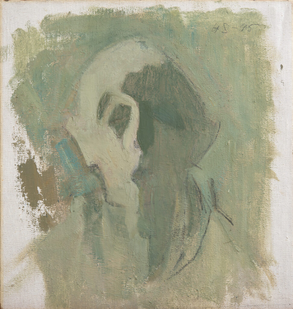 Helene Schjerfbeck, Self-Portrait, Light and Shadow, 1945