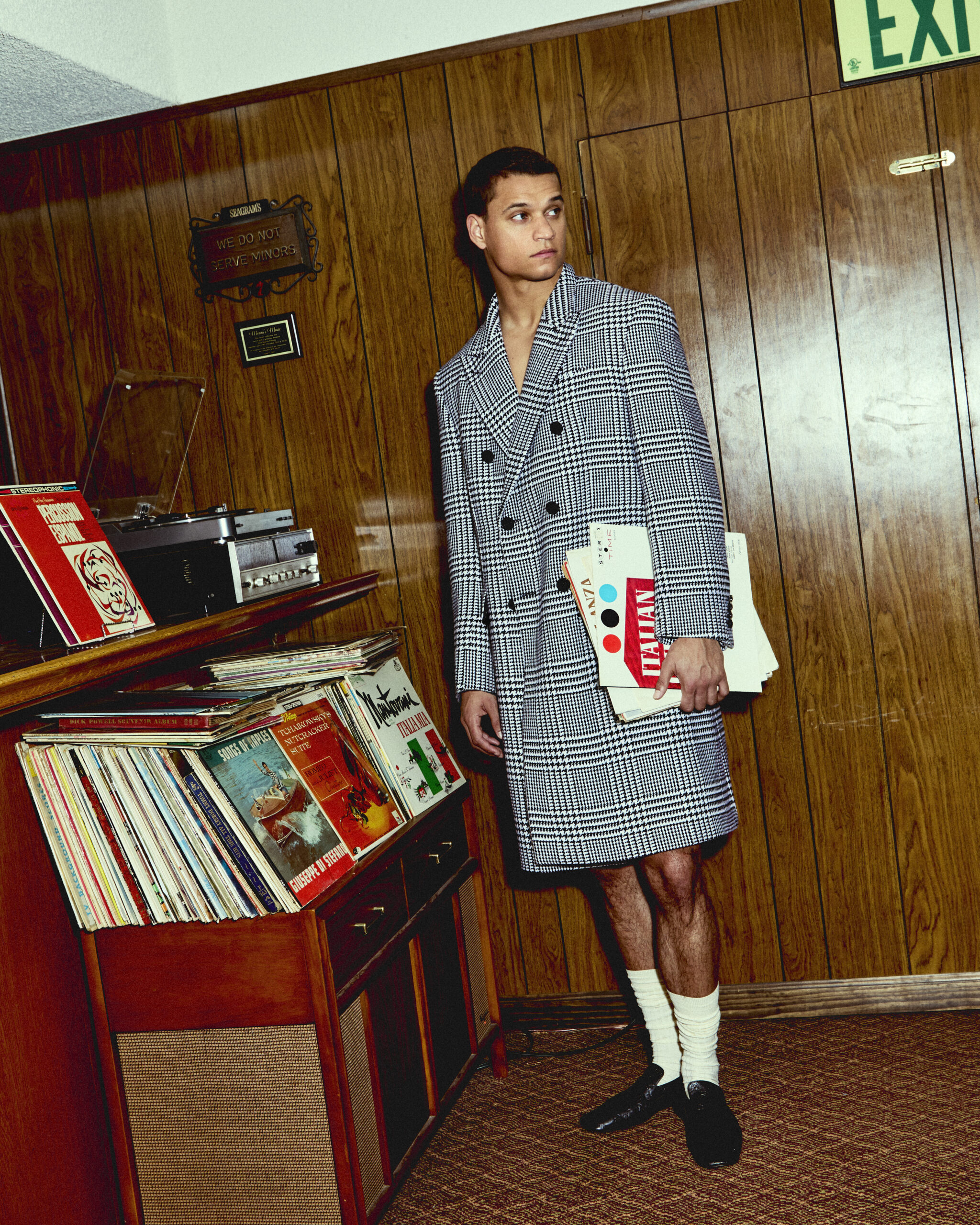 Actor Tyriq Withers photoshoot wearing Gucci.