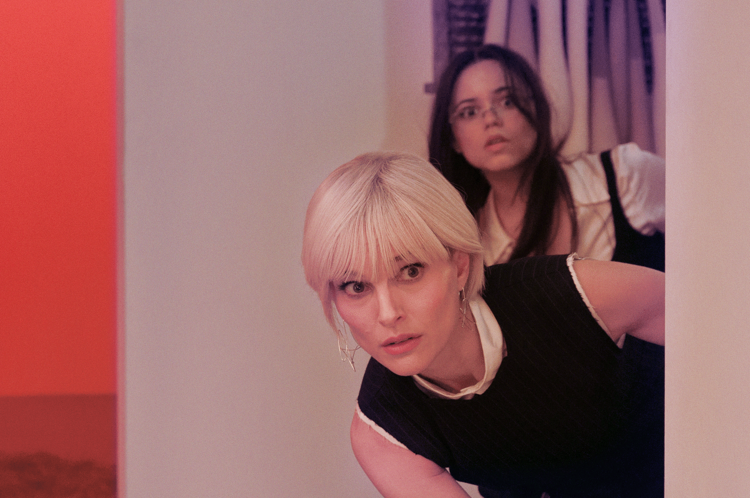 Natalie Portmand and Jenna Ortega in The Gallerist, which premiered at the 2026 Sundance Film Festival.