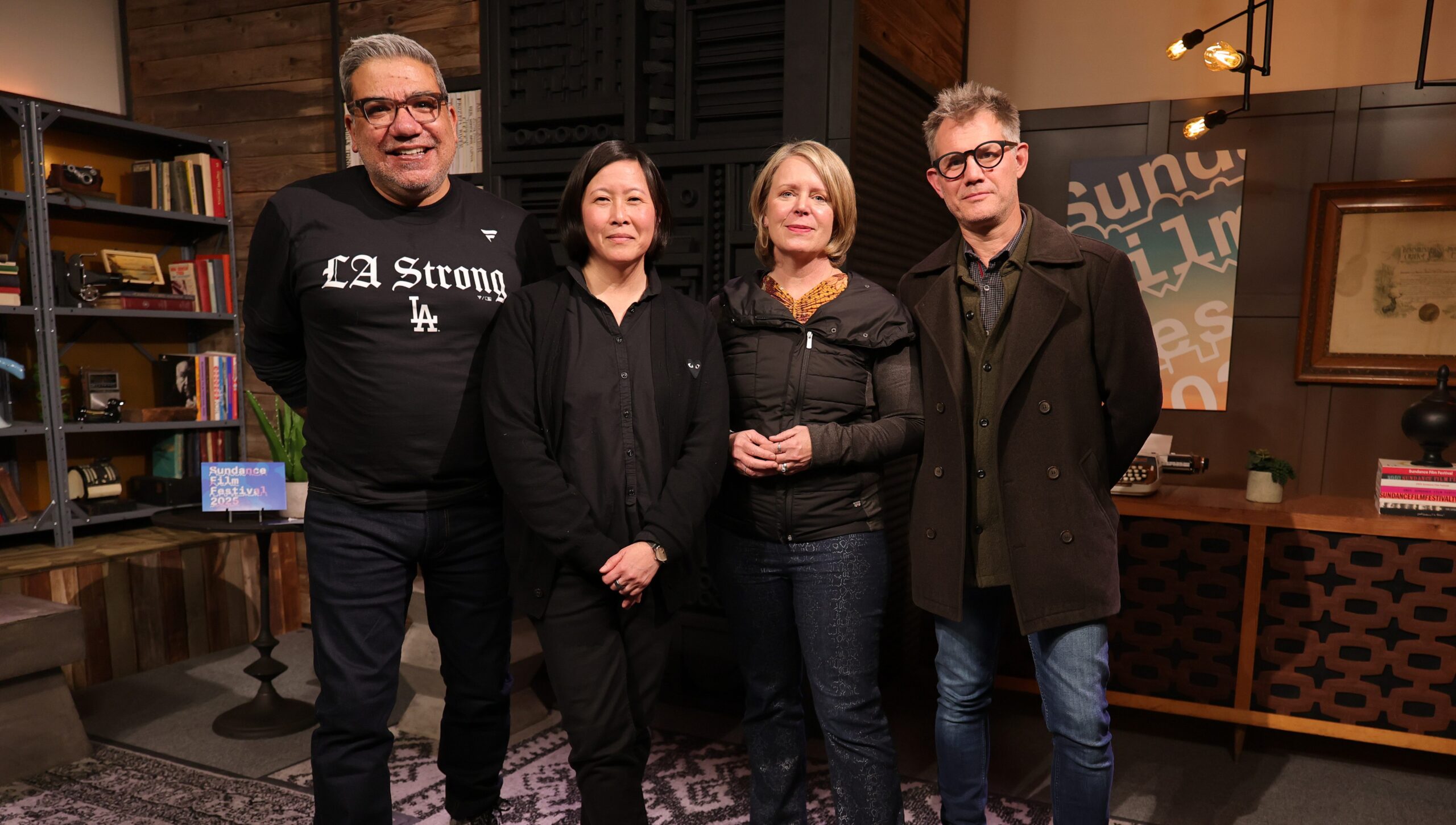 Eugene Hernandez, Kim Yutani, Amanda Kelso, and John Nein at Sundance 2025.