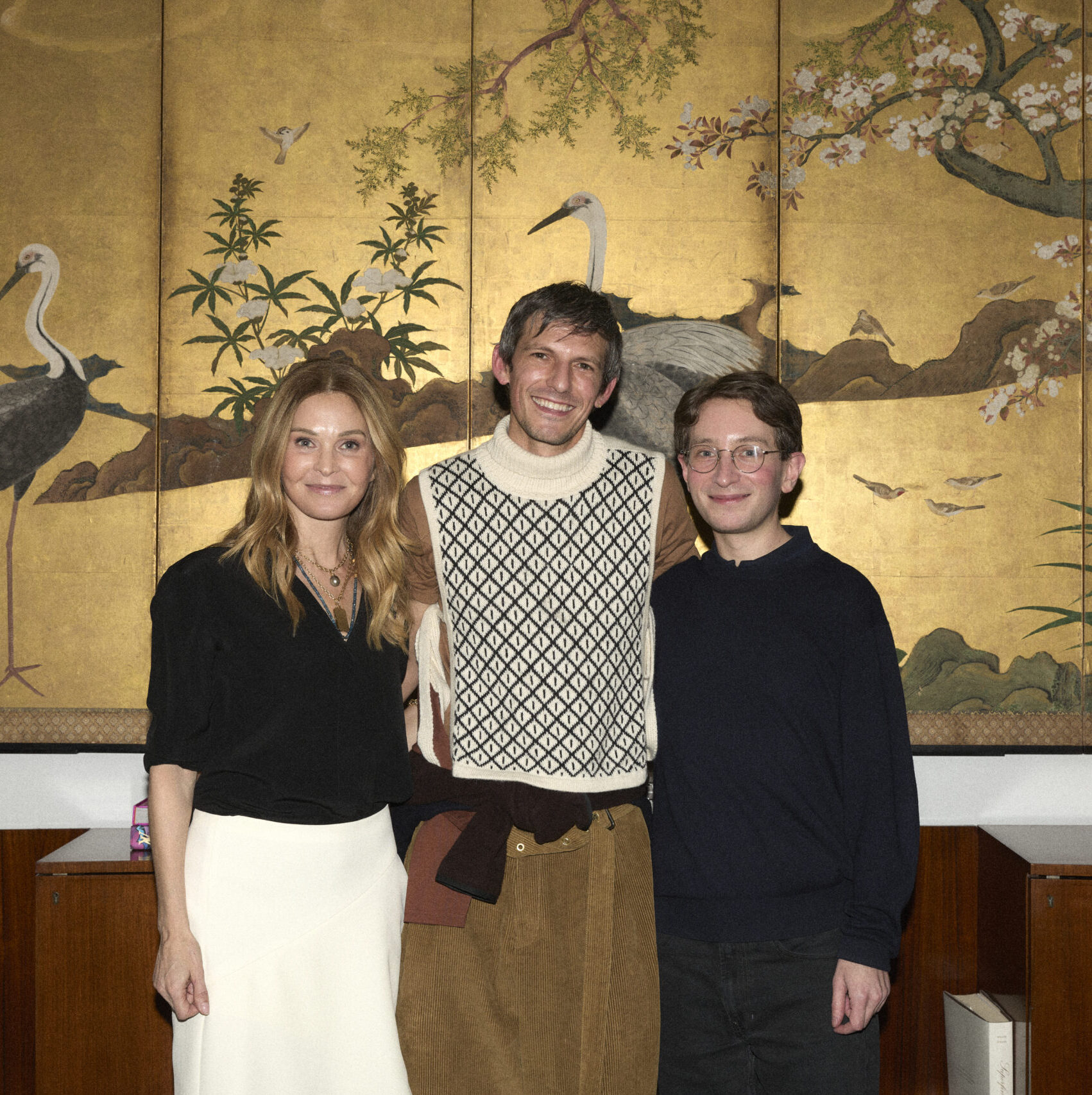 Portrait of Abigail Klem Spector, Misha Kahn, and Adam Charlap Hyman by Tom Scanlon