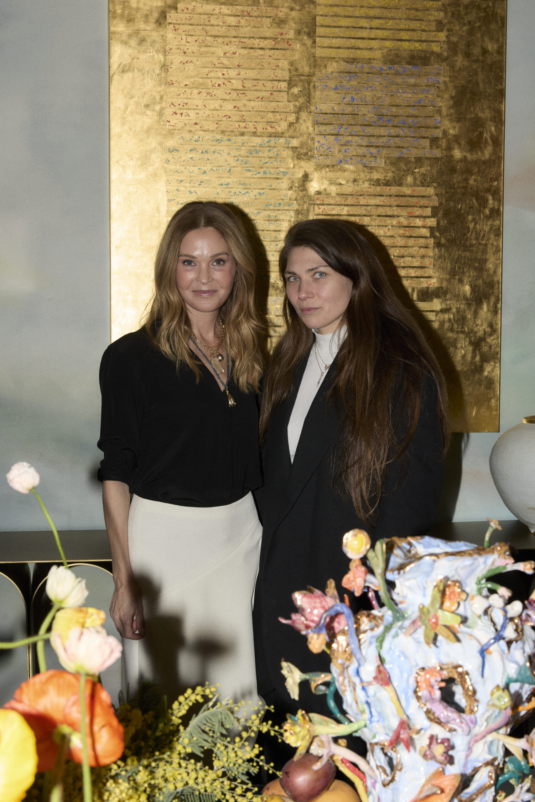 Portrait of Spector Prize founders Abigail Klem and Katie Stout. by Tom Scanlon at the Spectors' home