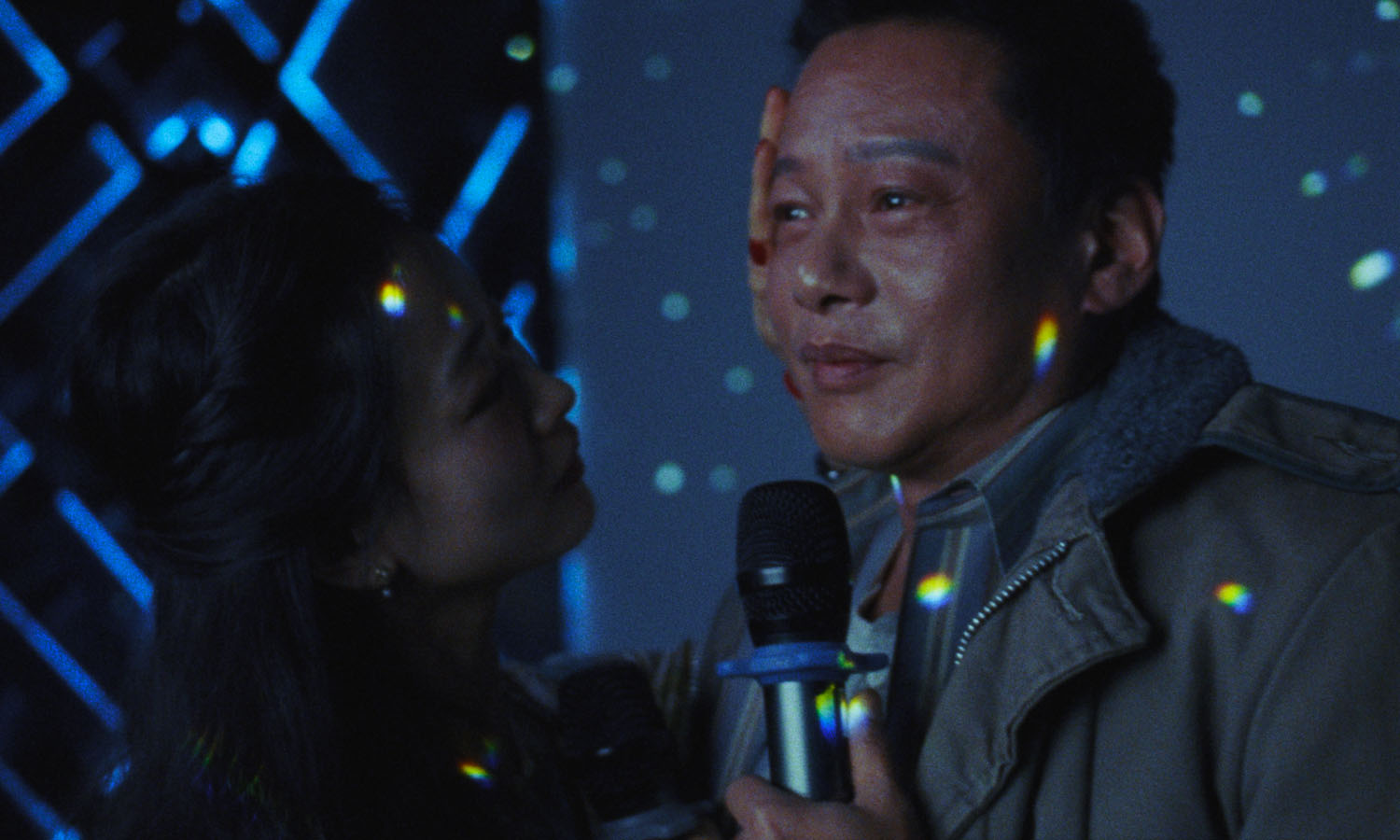 Film still from Blue Sun Palace, 2025. 