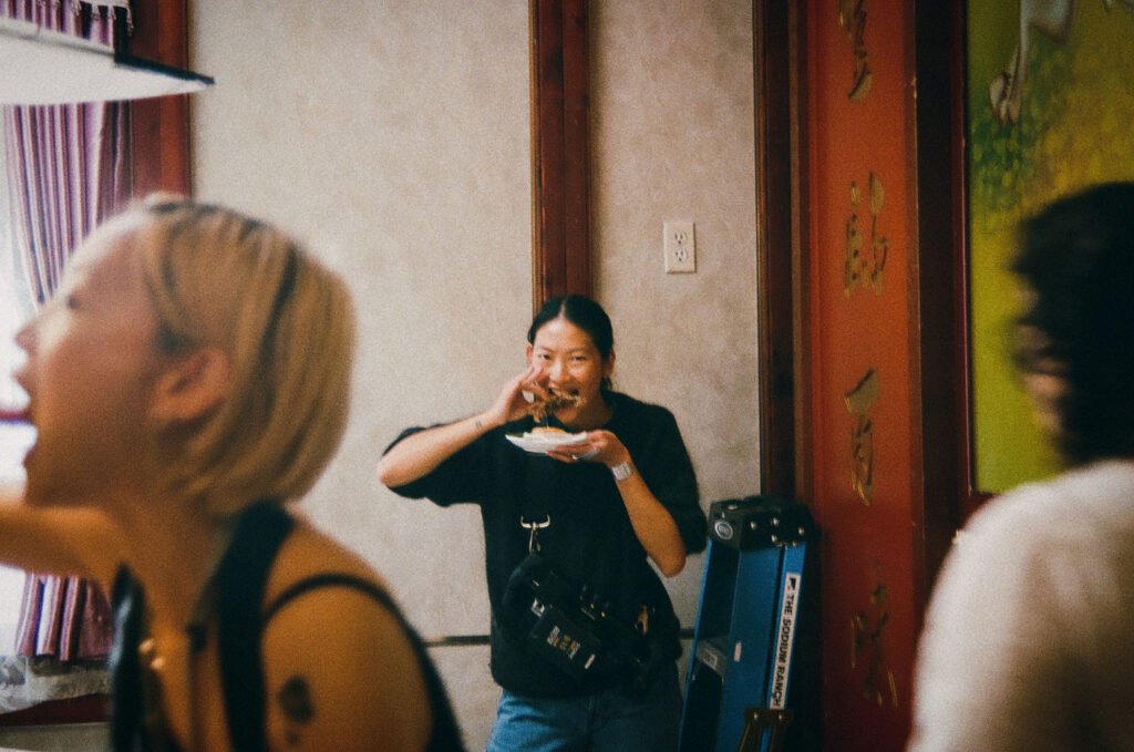 Debut filmmaker Constance Tsang on the set of Blue Sun Palace.