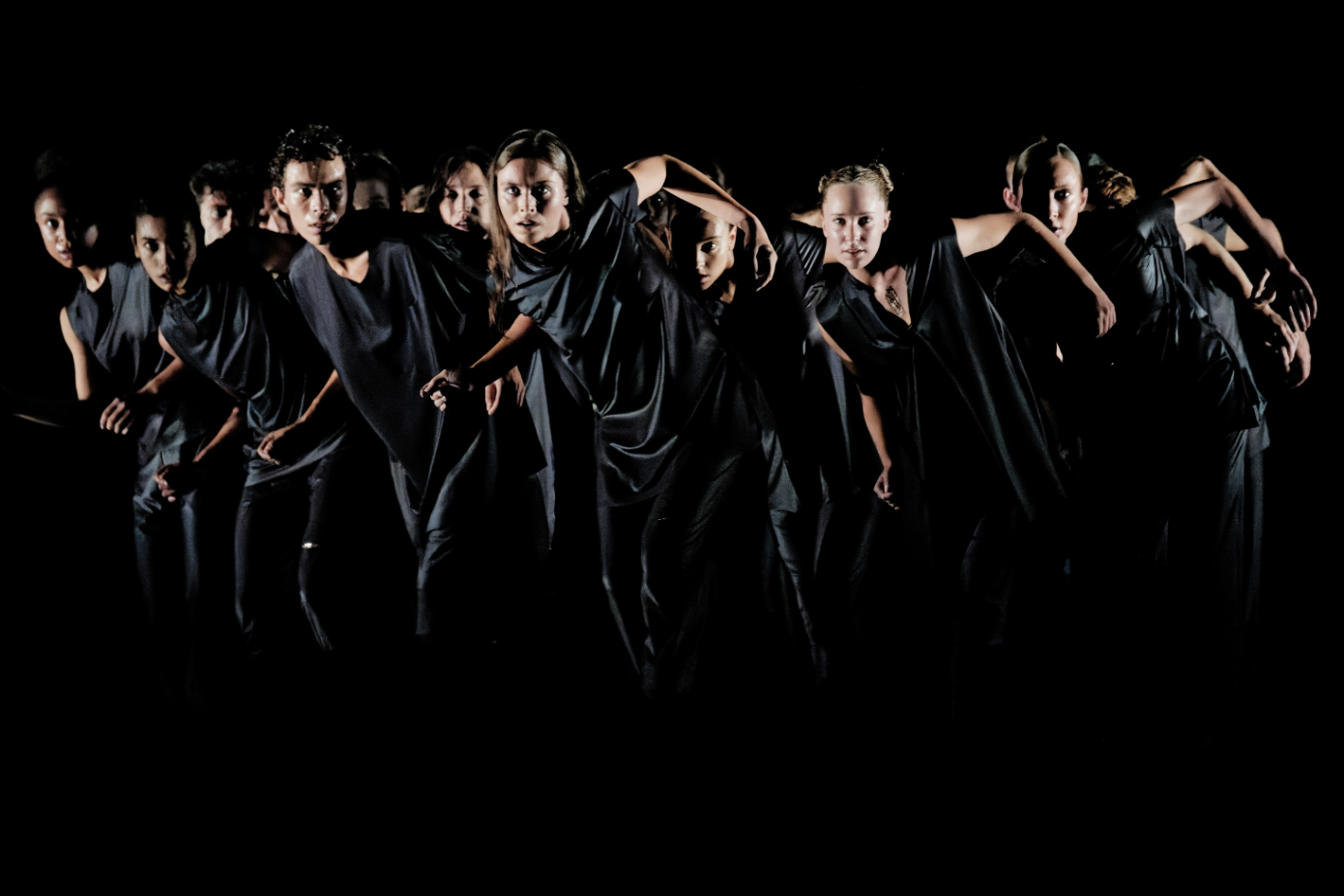 Dancers from the Lyon Opera Ballet performing Mycelium by choreographer Christos Papadopoulos 