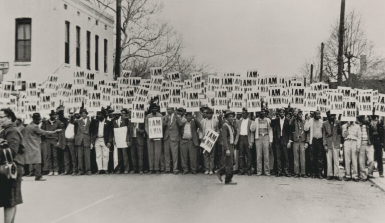 Ernest C. Withers, I Am a Man, Sanitation Workers Strike, Memphis, Tennessee, March 28, 1968. © Dr. Ernest C. Withers, Sr. courtesy of the Withers Family Trust.