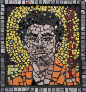 Luigi Mangione Mosaic by artist Elberto "SLUTO" Muller