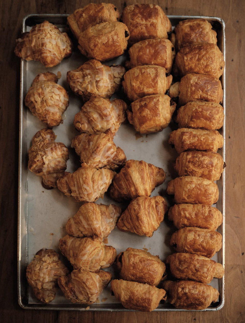 A tray of croissants at Patisserie Dominique in Mexico City