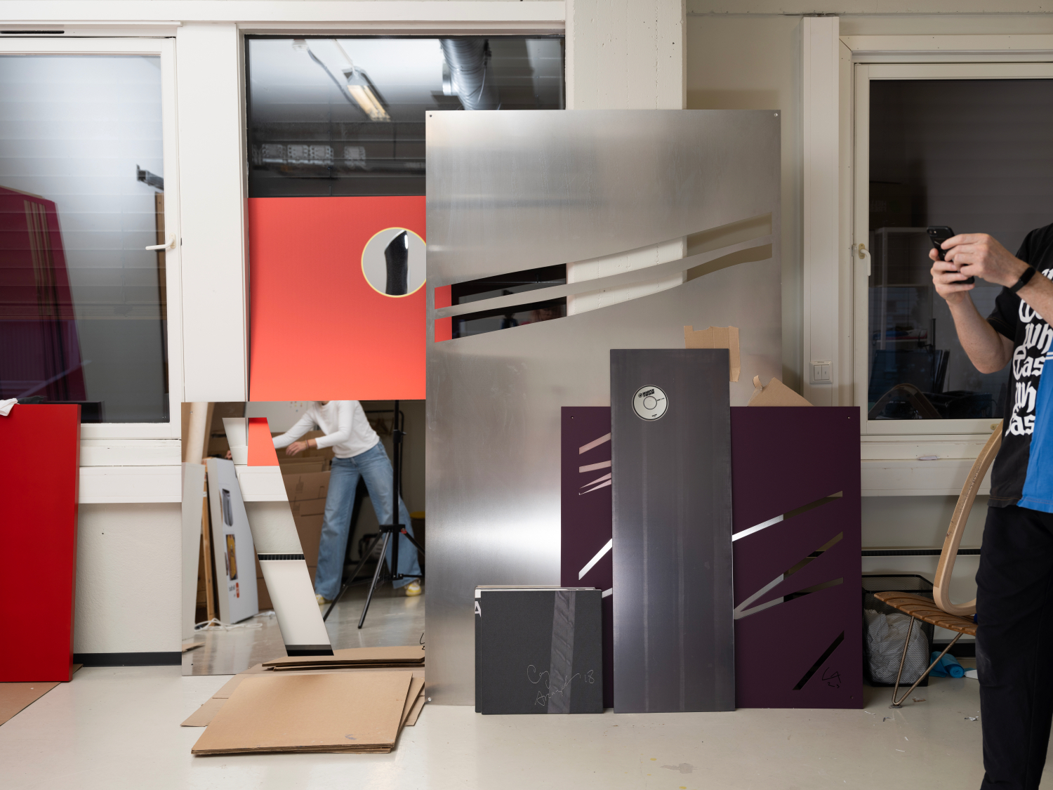 Artist Cory Arcangel in his studio.