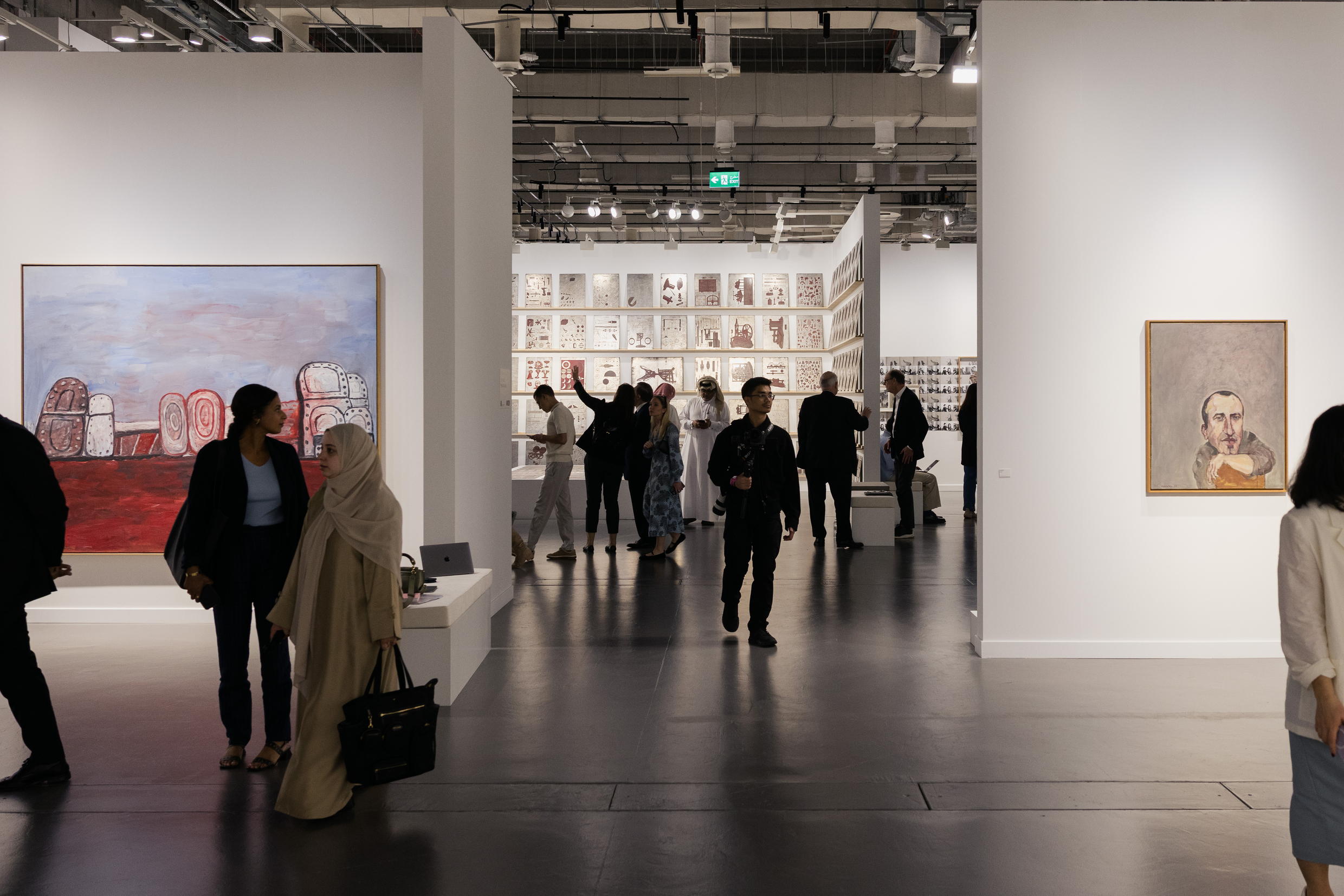 The scene on the floor at Art Basel Qatar's first edition