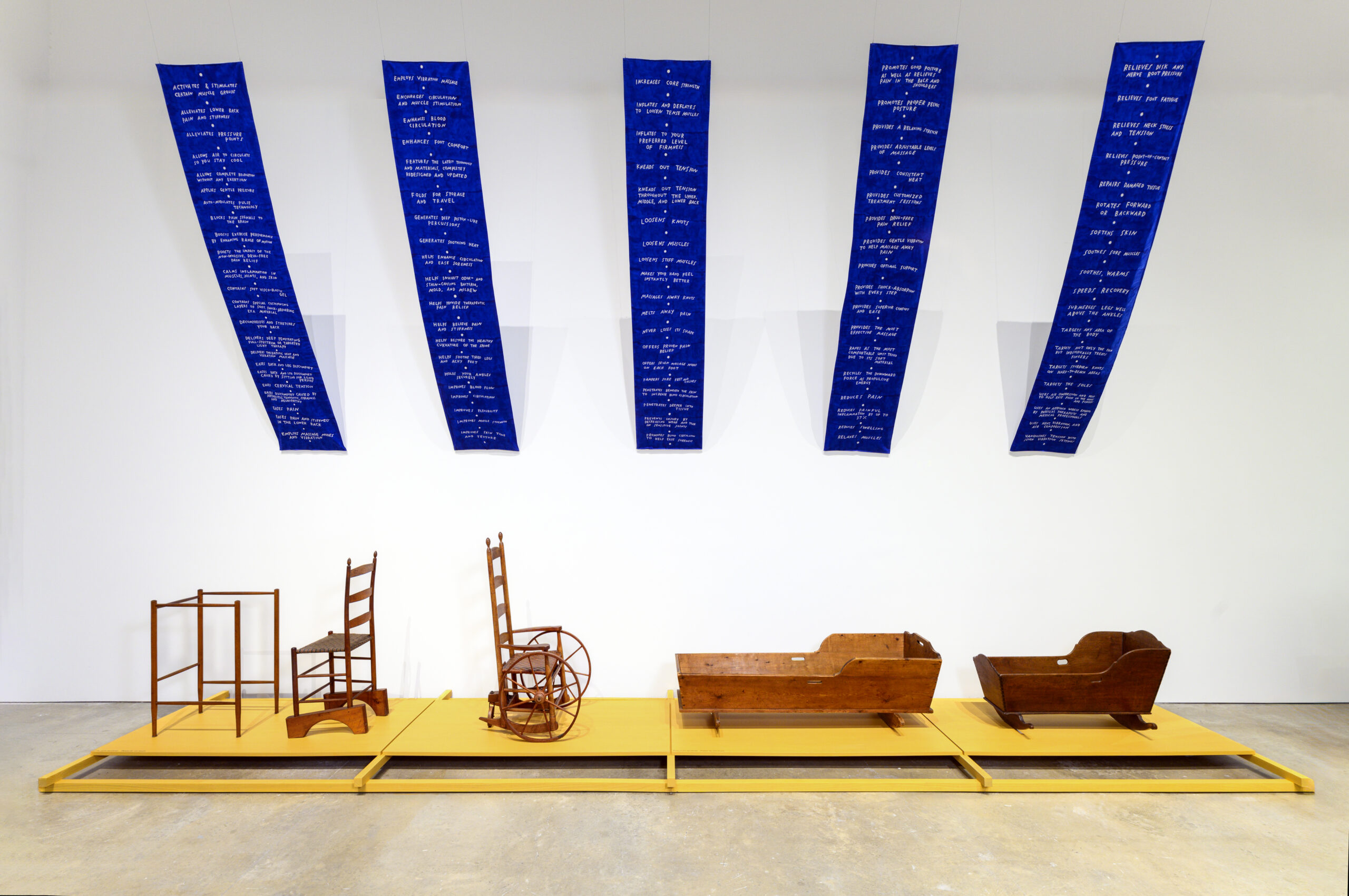 Installation view of "A World in the Making: The Shakers" at the Institute of Contemporary Art, Philadelphia