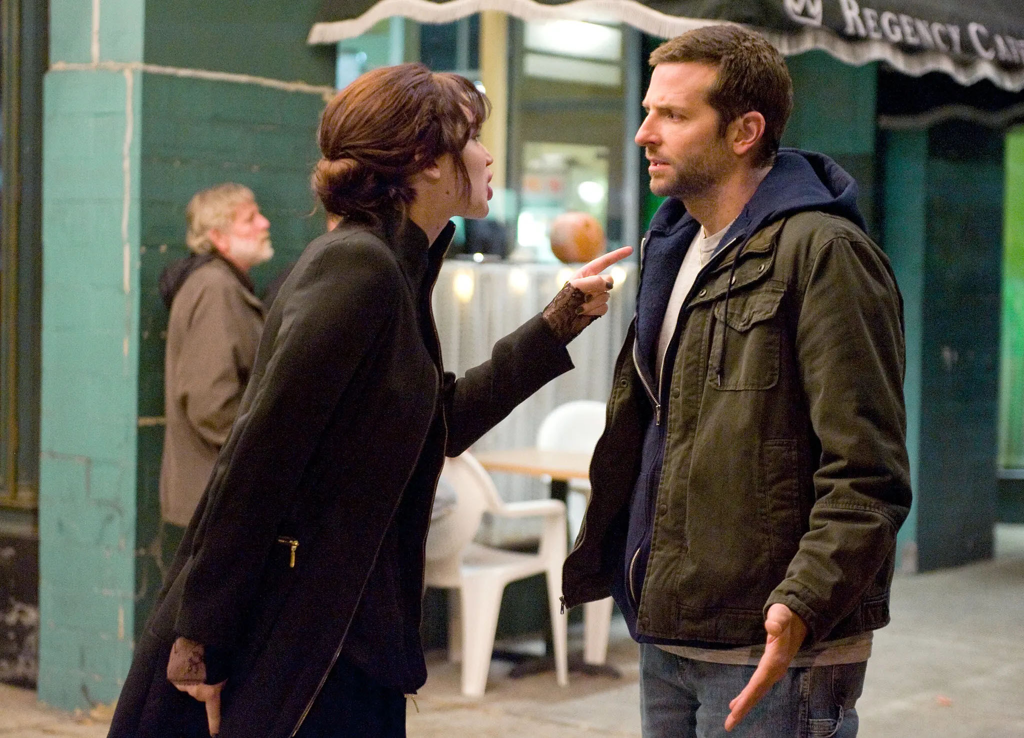 Jennifer Lawrence and Bradley Cooper in Silver Linings Playbook. 