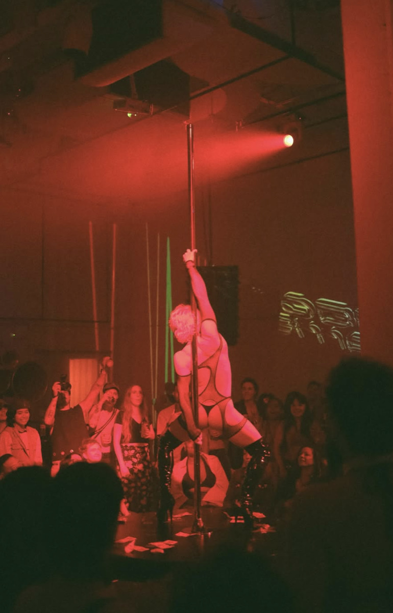 A dancer at the trans strip night Thirst