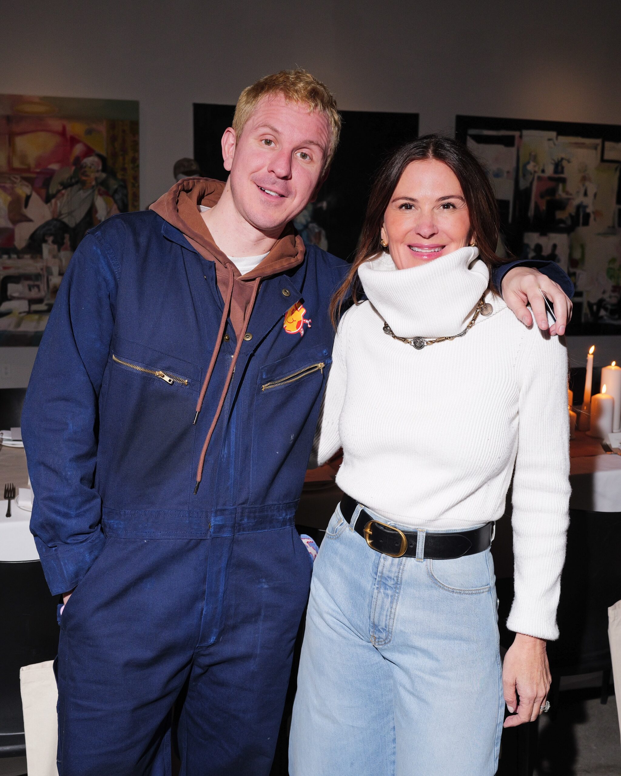 colm-dillane-sarah-harrelson-kidsuper-nyfw Colm Dillane and Sarah Harrelson pose for a photo at the KidSuper x CULTURED dinner