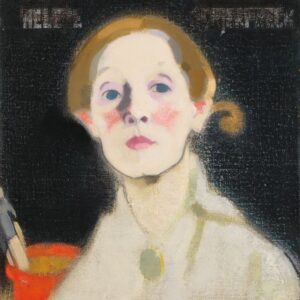 The work of Helene Schjerfbeck, Self-Portrait with Black Background, for The Critics' Table franchise What's On