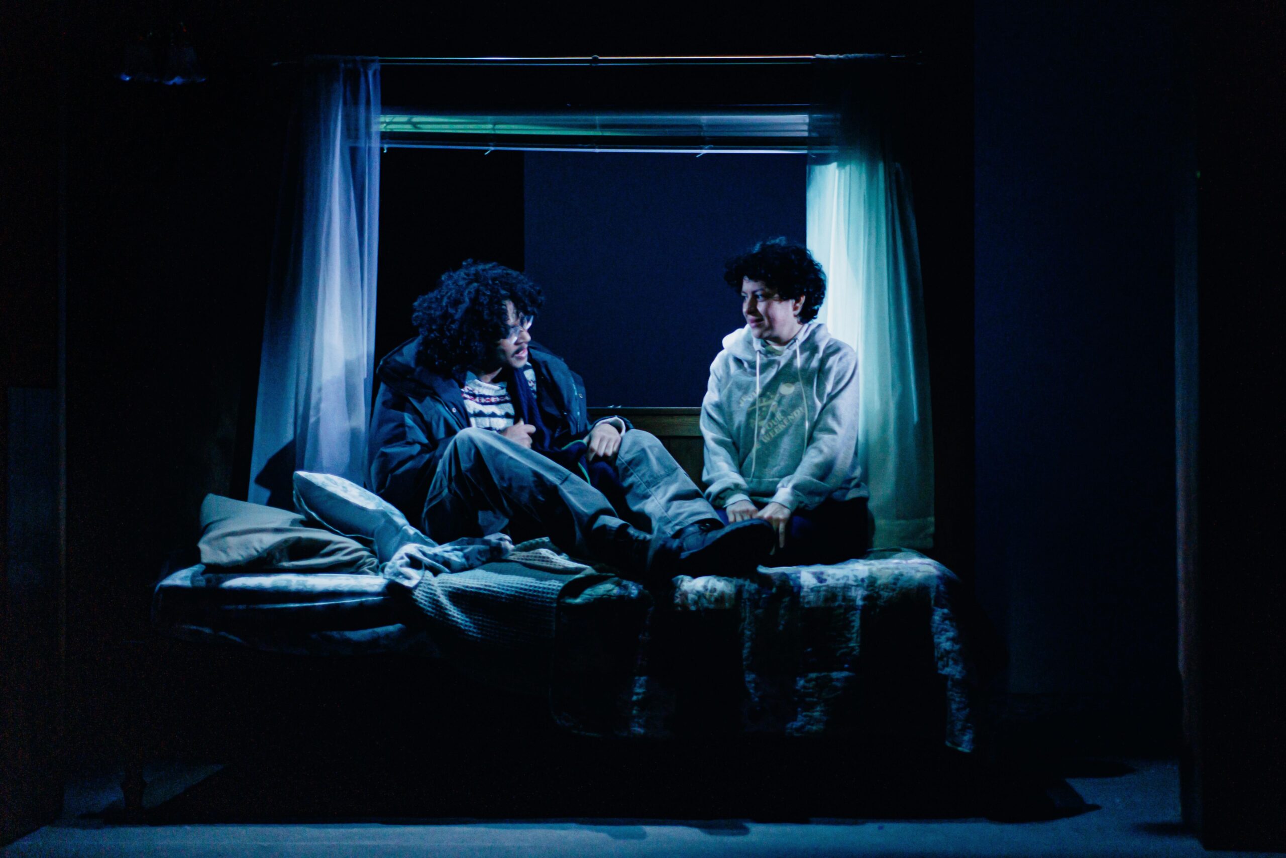 Caleb Joshua Eberhardt and Alia Shawkat depict a scene in the 2026 production of YOU GOT OLDER