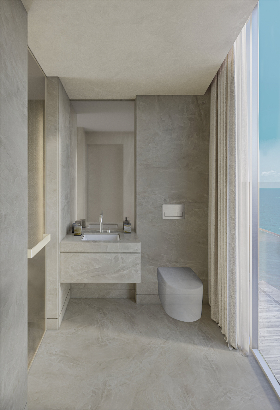 Armani/Casa Secondary Bath from their development in Pompano Beach, Florida