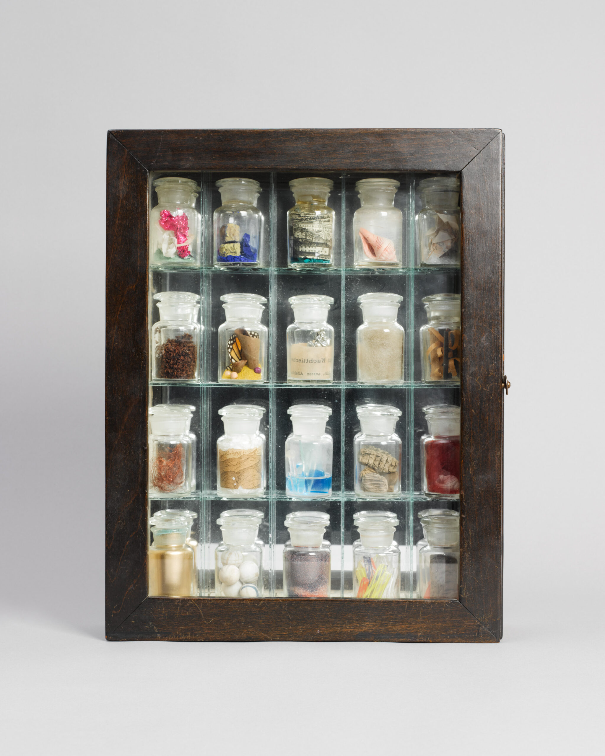 A Joseph Cornell assemblage being show by Gagosian in Paris in his studio reconstructed by Wes Anderson