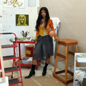 Taína Cruz in her studio. Photographed by by Faith Couch