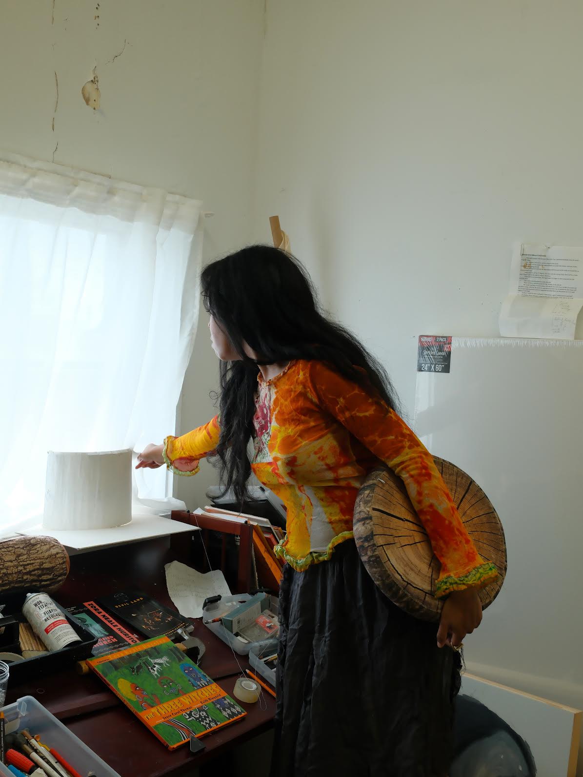 Artist Taína Cruz in her studio