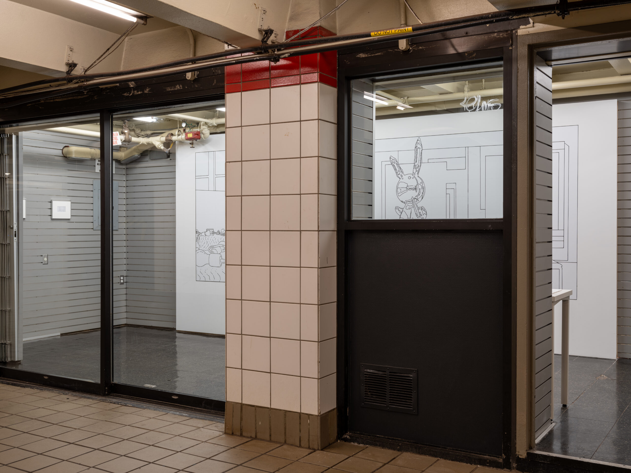 Installation view of Harrison Kinnane Smith's "Tracings and Arrangements," 2026.