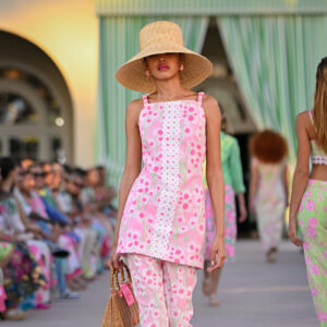 A model walks the runway at the Lilly Pulitzer Spring/Summer 2026 show