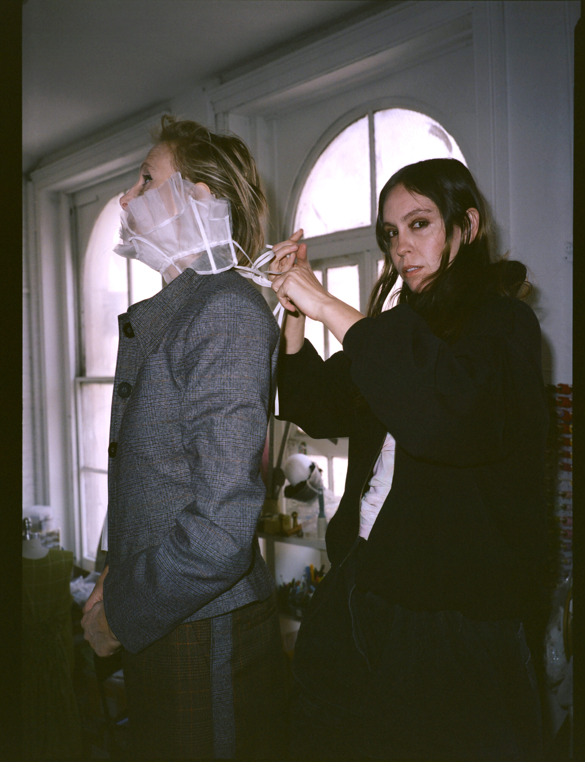 Portrait of Camille Henrot and Hillary Taymour