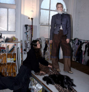 Portrait of Camille Henrot and Hillary Taymour