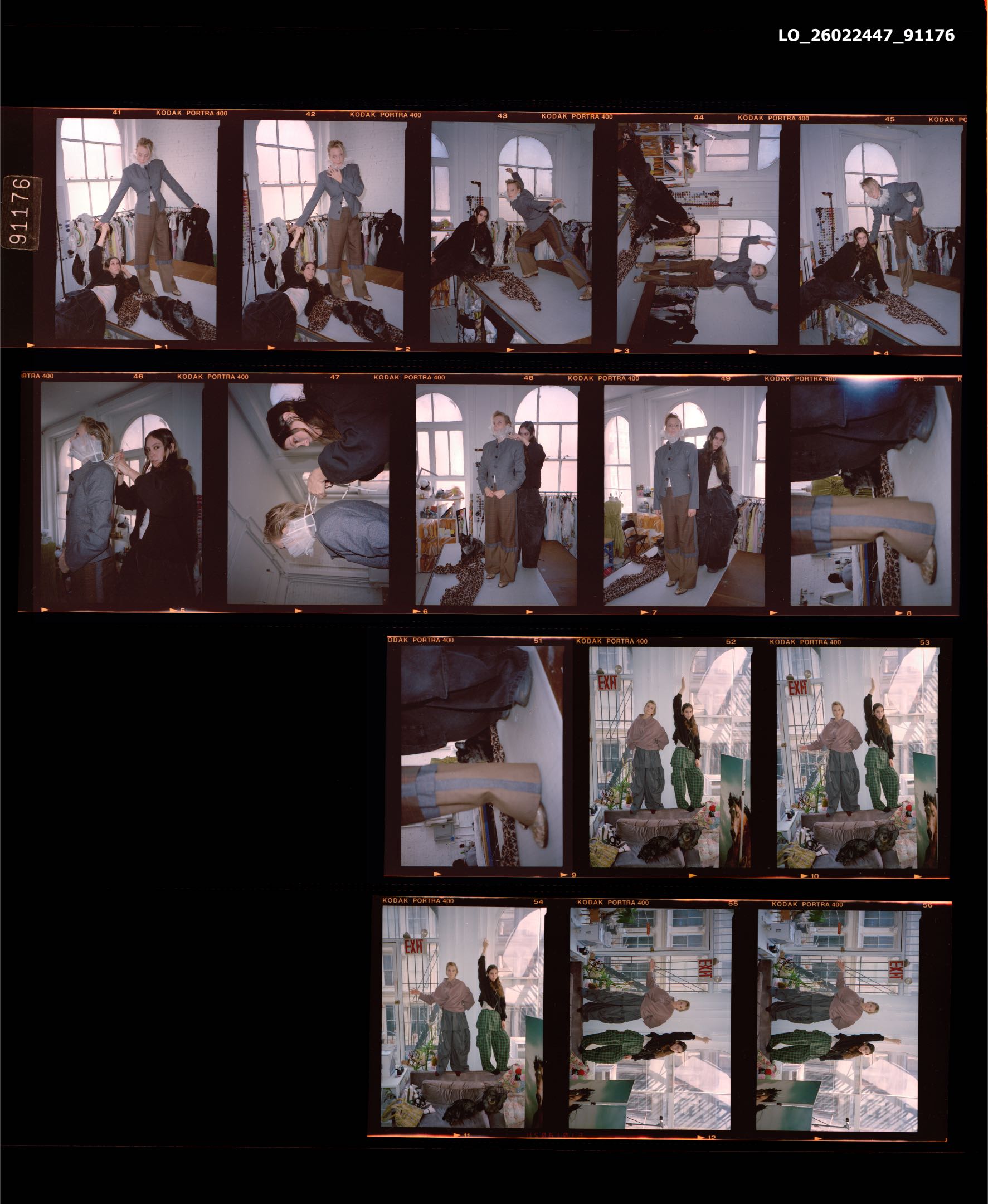 Contact sheet for Camille Henrot and Hillary Taymour