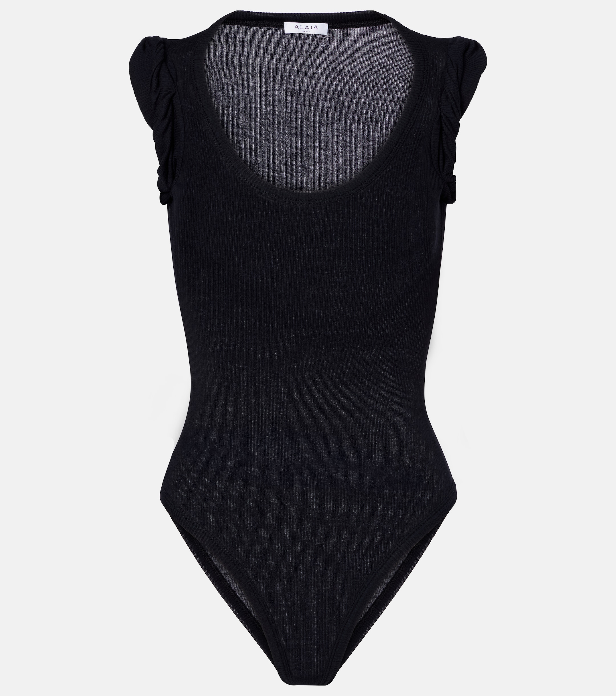 Alaia body suit ribbed on Mytheresa