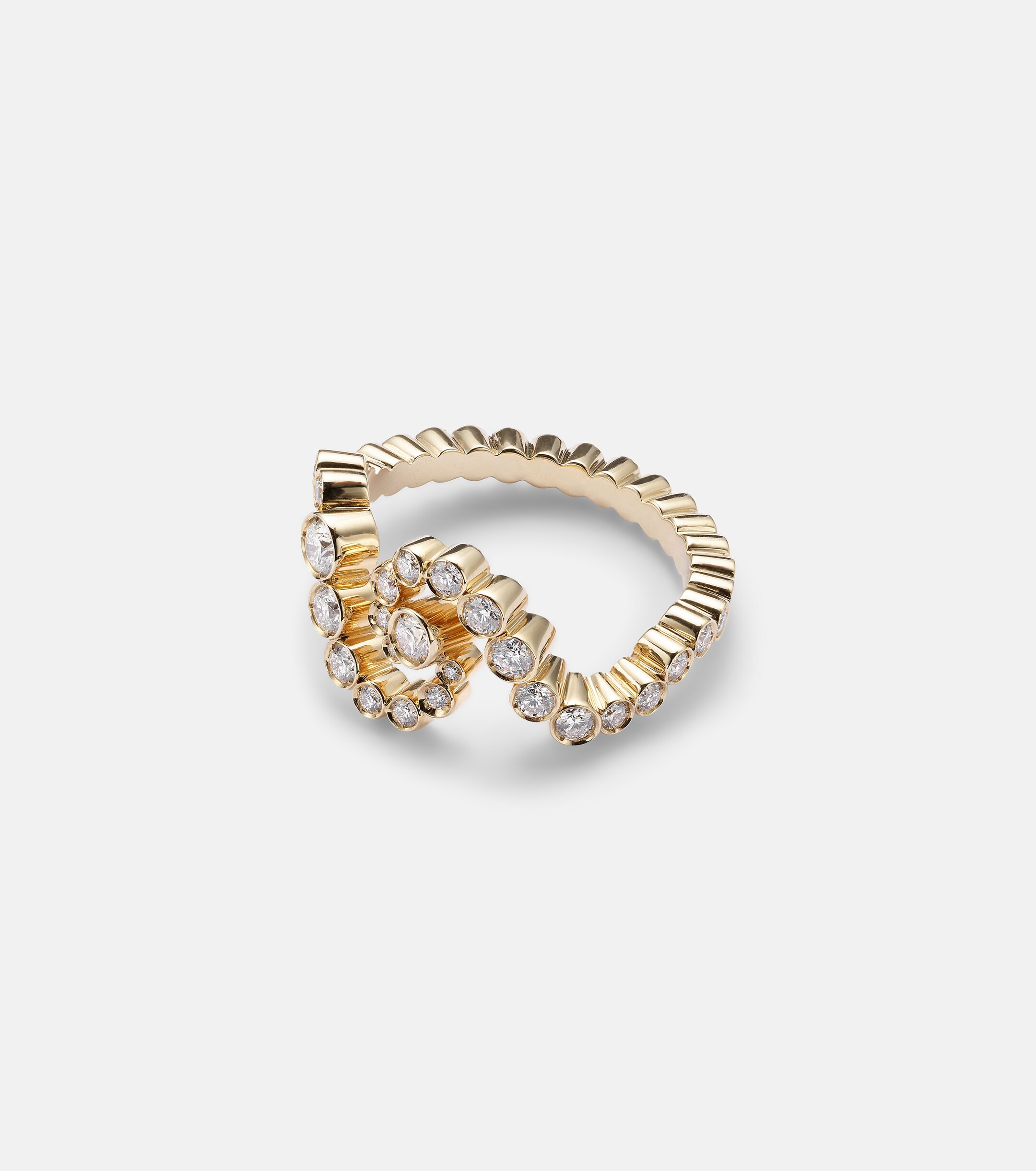SOPHIE BILLE BRAHE gold ring with diamonds at Mytheresa