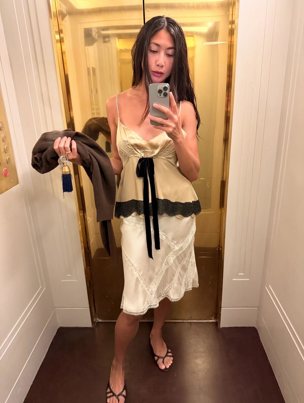 Karolyn Pho poses for a portrait in a vintage look